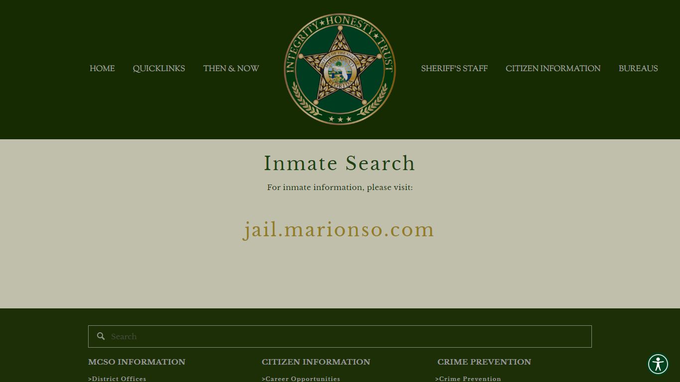 INMATE SEARCH — Marion County Sheriff's Office